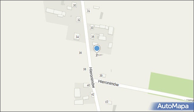 Hieronimów, Hieronimów, 37, mapa Hieronimów