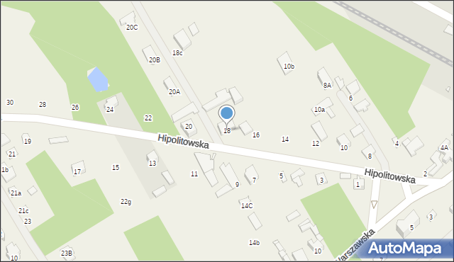 Hipolitów, Hipolitowska, 18, mapa Hipolitów