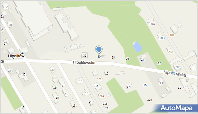 Hipolitów, Hipolitowska, 30, mapa Hipolitów