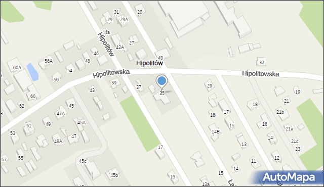 Hipolitów, Hipolitowska, 35, mapa Hipolitów