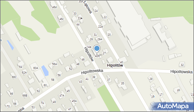 Hipolitów, Hipolitowska, 42A, mapa Hipolitów