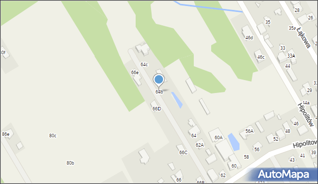 Hipolitów, Hipolitowska, 64b, mapa Hipolitów