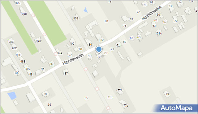 Hipolitów, Hipolitowska, 77, mapa Hipolitów