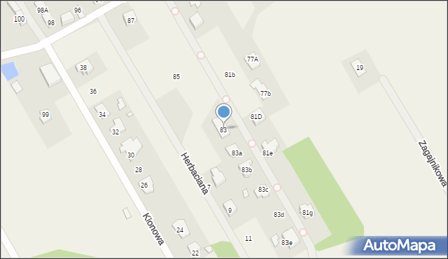 Hipolitów, Hipolitowska, 83, mapa Hipolitów