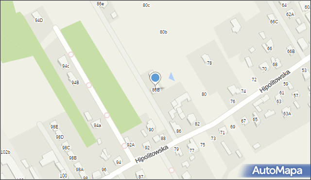 Hipolitów, Hipolitowska, 86B, mapa Hipolitów