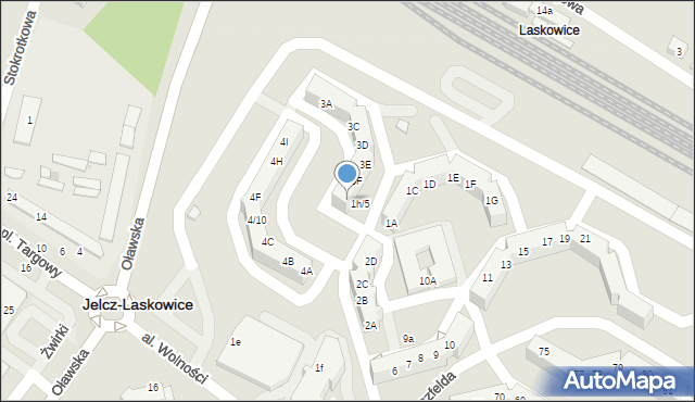 Jelcz-Laskowice, Hirszfelda Ludwika, 3G, mapa Jelcz-Laskowice