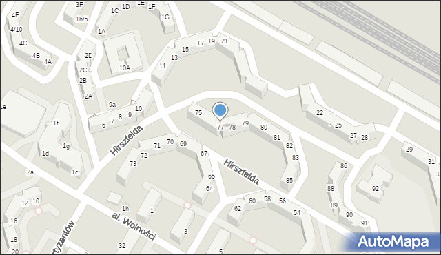 Jelcz-Laskowice, Hirszfelda Ludwika, 77, mapa Jelcz-Laskowice