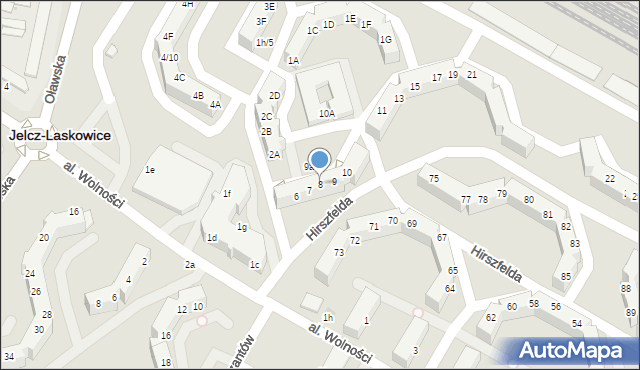 Jelcz-Laskowice, Hirszfelda Ludwika, 8, mapa Jelcz-Laskowice
