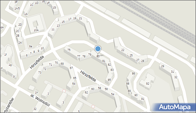 Jelcz-Laskowice, Hirszfelda Ludwika, 80, mapa Jelcz-Laskowice