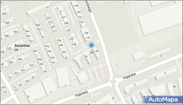 Katowice, Hierowskiego Zdzisława, 38a, mapa Katowic