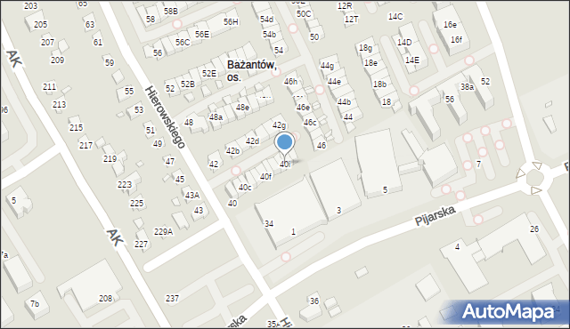 Katowice, Hierowskiego Zdzisława, 40i, mapa Katowic