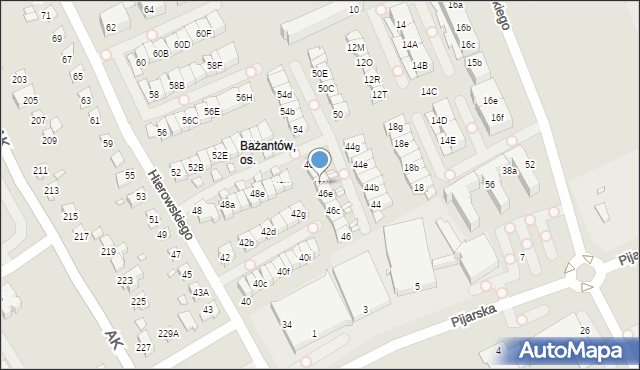 Katowice, Hierowskiego Zdzisława, 46f, mapa Katowic