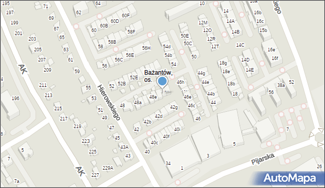 Katowice, Hierowskiego Zdzisława, 48g, mapa Katowic