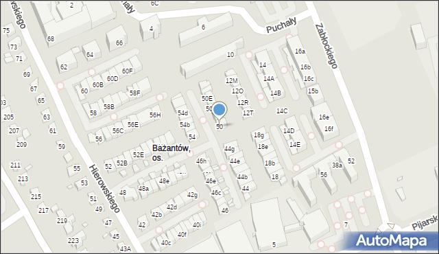 Katowice, Hierowskiego Zdzisława, 50, mapa Katowic