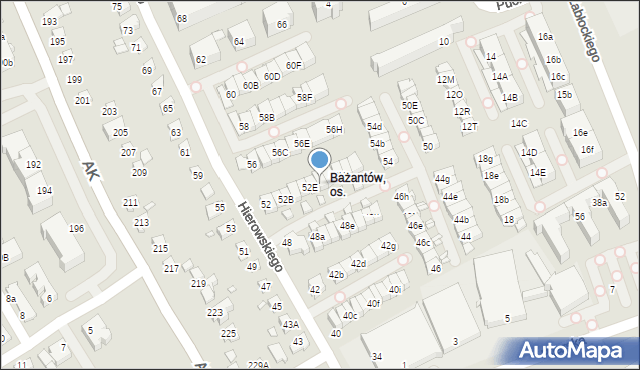 Katowice, Hierowskiego Zdzisława, 52F, mapa Katowic
