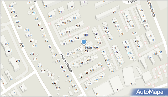 Katowice, Hierowskiego Zdzisława, 52G, mapa Katowic
