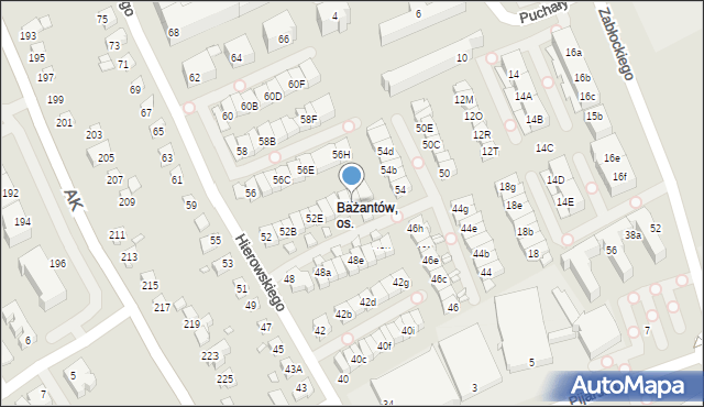 Katowice, Hierowskiego Zdzisława, 52I, mapa Katowic