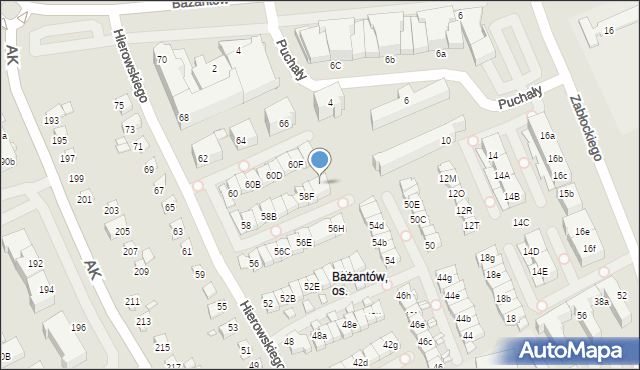 Katowice, Hierowskiego Zdzisława, 58g, mapa Katowic