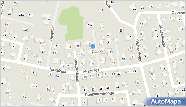 Konin, Hirszfelda Ludwika, 31, mapa Konina