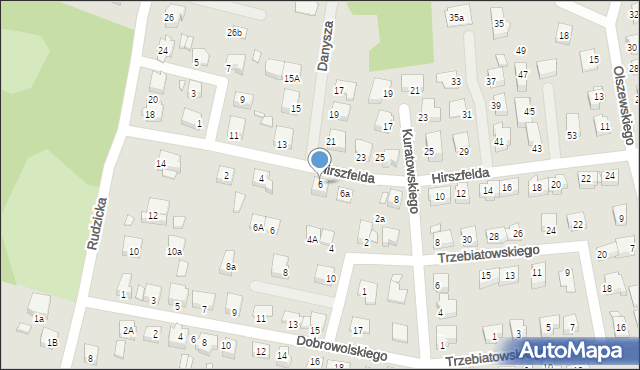 Konin, Hirszfelda Ludwika, 6, mapa Konina