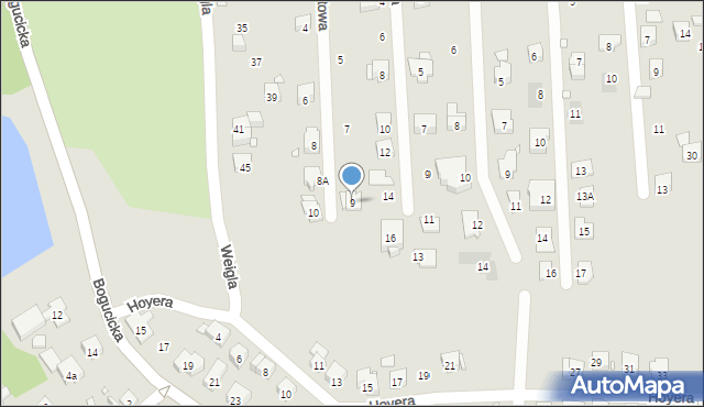 Kraków, Hiacyntowa, 9, mapa Krakowa