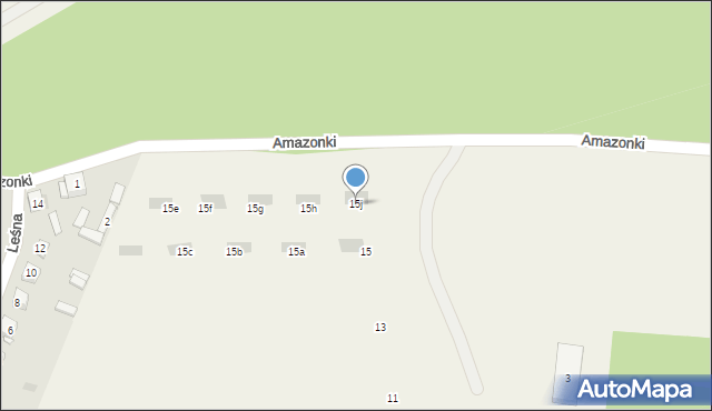 Łąck, Hippiczna, 15j, mapa Łąck