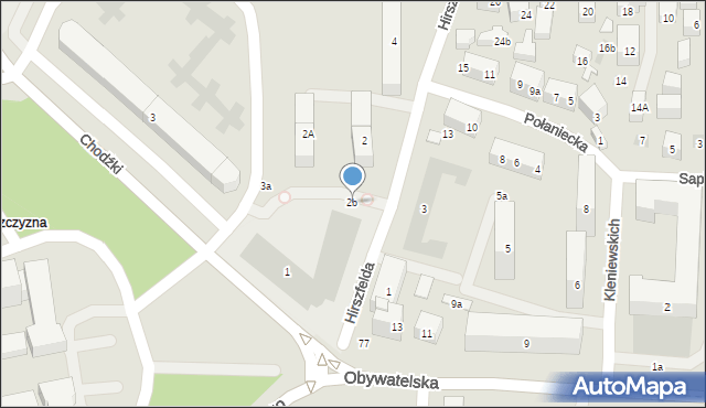Lublin, Hirszfelda Ludwika, 2b, mapa Lublina