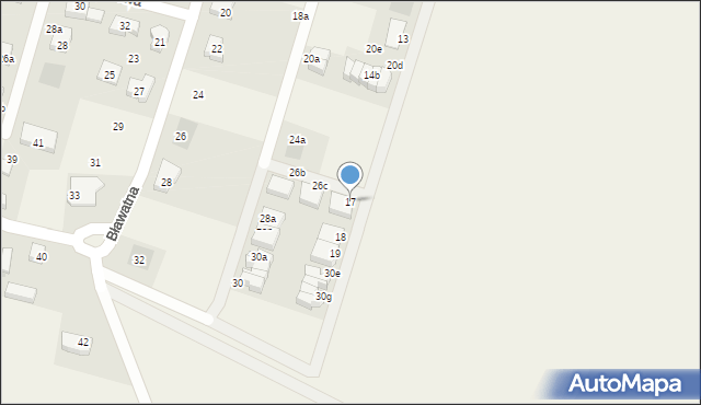 Mirków, Hiacyntowa, 17, mapa Mirków