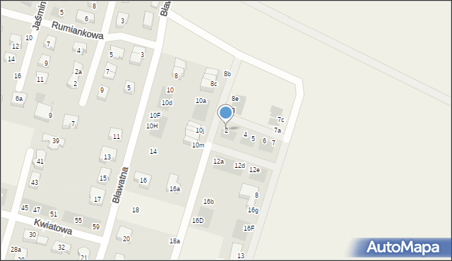 Mirków, Hiacyntowa, 2, mapa Mirków