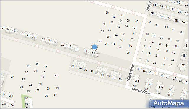 Nowa Wola, Hiacyntów, 3, mapa Nowa Wola