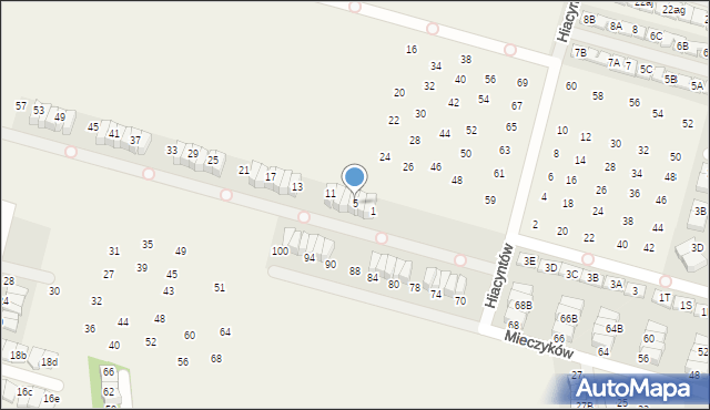 Nowa Wola, Hiacyntów, 5, mapa Nowa Wola