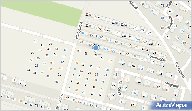 Nowa Wola, Hiacyntów, 56, mapa Nowa Wola