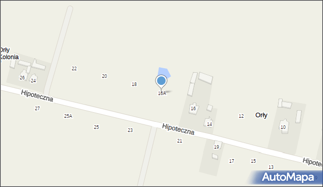 Orły, Hipoteczna, 16A, mapa Orły
