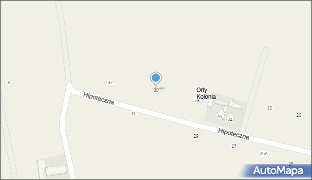 Orły, Hipoteczna, 30, mapa Orły