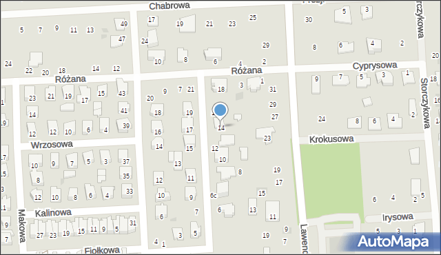 Płońsk, Hiacyntowa, 14, mapa Płońsk