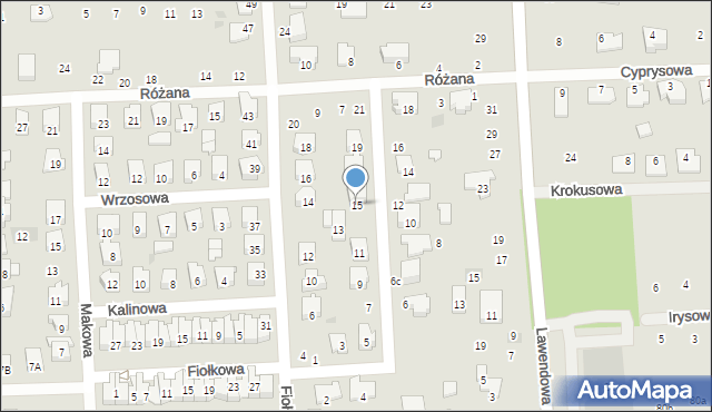 Płońsk, Hiacyntowa, 15, mapa Płońsk