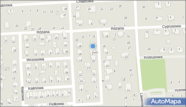 Płońsk, Hiacyntowa, 17, mapa Płońsk
