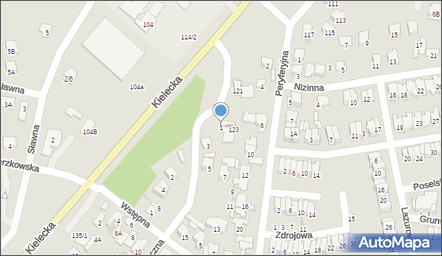 Radom, Hipoteczna, 1, mapa Radomia