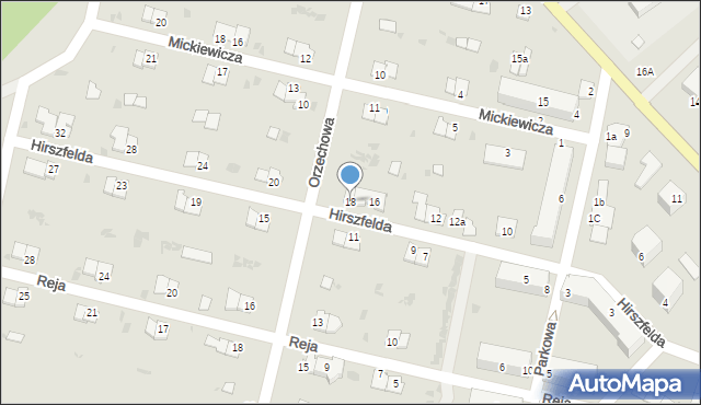 Rejowiec Fabryczny, Hirszfelda Ludwika, 18, mapa Rejowiec Fabryczny