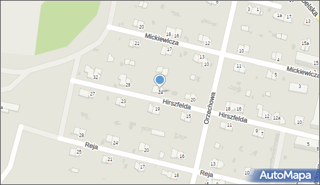 Rejowiec Fabryczny, Hirszfelda Ludwika, 24, mapa Rejowiec Fabryczny