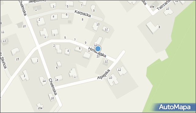 Skwierzynka, Himalajska, 10, mapa Skwierzynka