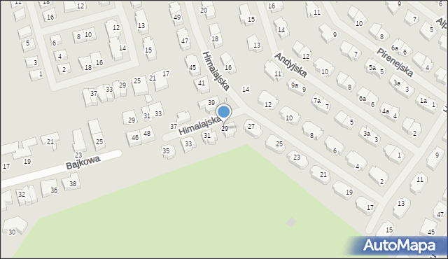 Szczecin, Himalajska, 29, mapa Szczecina