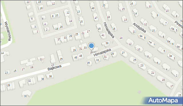 Szczecin, Himalajska, 37, mapa Szczecina