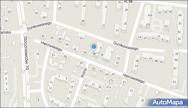 Tychy, Hierowskiego Zdzisława, 38, mapa Tychów