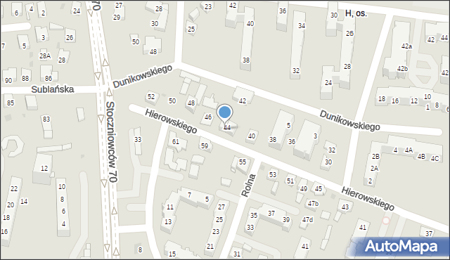 Tychy, Hierowskiego Zdzisława, 44a, mapa Tychów