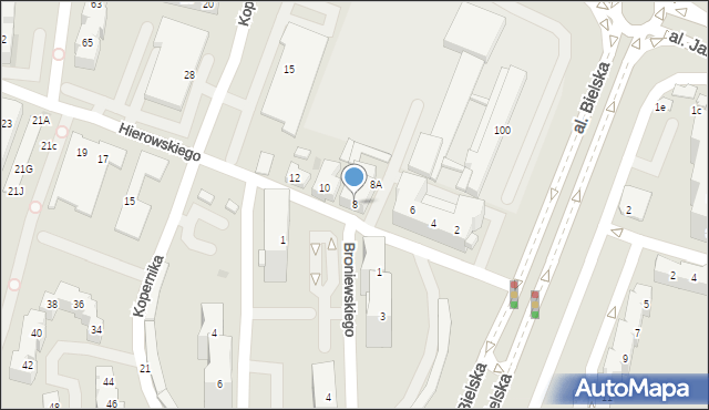Tychy, Hierowskiego Zdzisława, 8, mapa Tychów