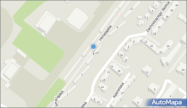 Warszawa, Himalajska, 6, mapa Warszawy