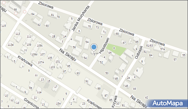 Warszawa, Hipolitowo, 3, mapa Warszawy