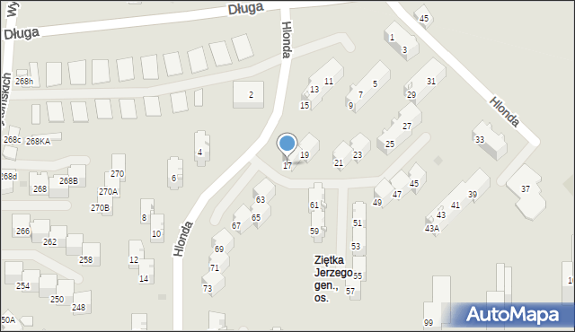 Bytom, Hlonda Augusta, ks. kard. Prymasa, 17, mapa Bytomia