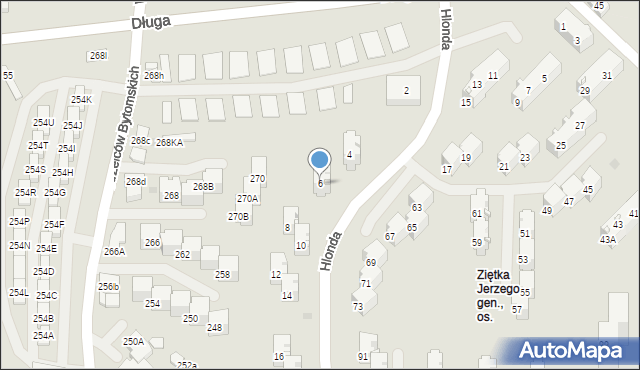 Bytom, Hlonda Augusta, ks. kard. Prymasa, 6, mapa Bytomia